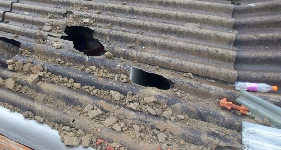 Las viviendas resultaron gravemente afectadas por la fuerte granizada