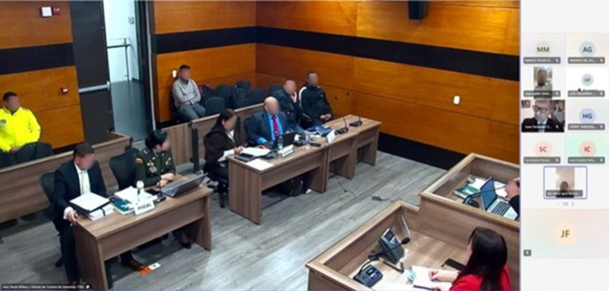 Audiencia donde fueron enviados a prisión los dos policías por el caso del CPT de Girardot, Cundinamarca.