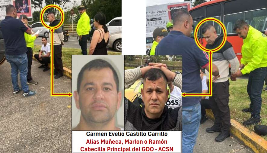 Momento de la captura por parte de la Policía de alias Muñeca, quien según la autoridad, es el máximo cabecilla de Los Pachenca.