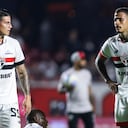 James Rodríguez con São Paulo en el clásico del Brasileirao ante Palmeiras