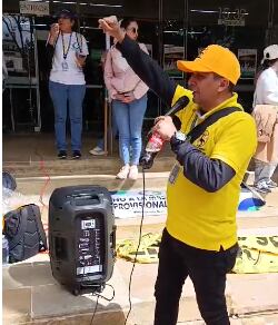 Protesta de sindicatos de la Dian