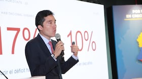Luis Fernando Mejía, CEO de Lumen Economic Intelligence, en la presentación sobre las propuestas para el sector vivienda en el encuentro “Por una Colombia en Crecimiento 2026–2045”, organizado por el BID.