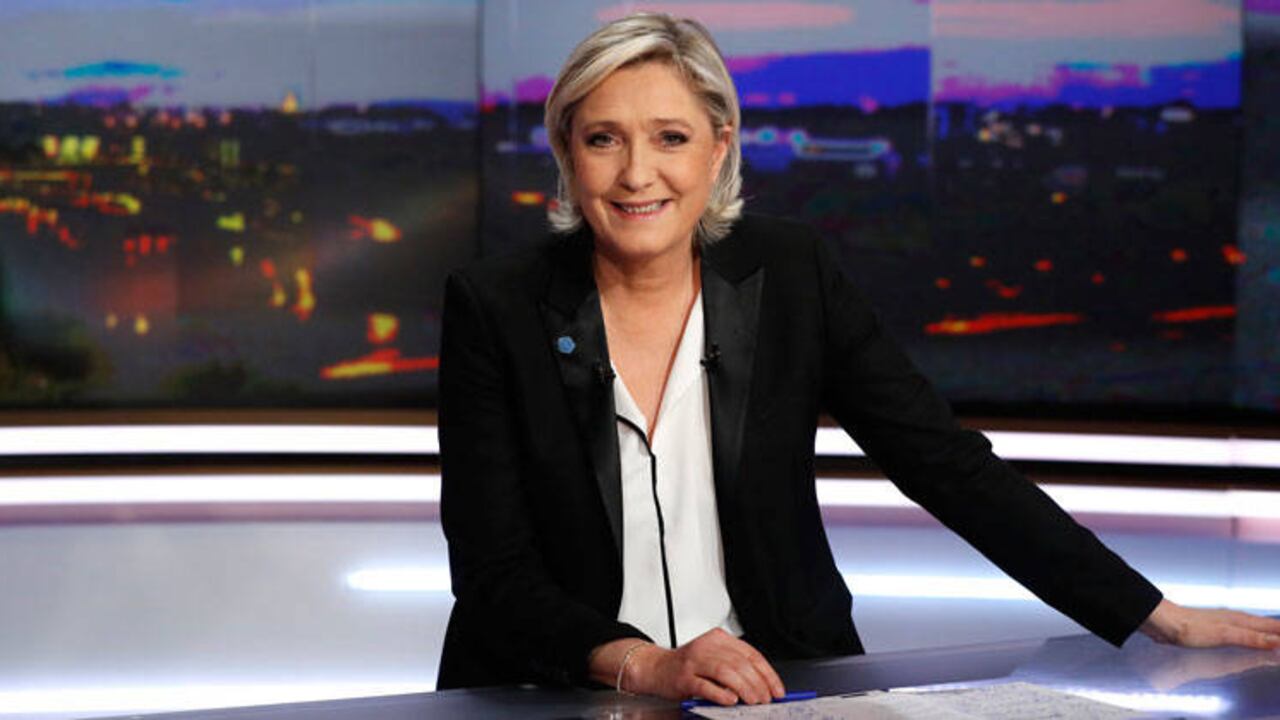 Marine Le Pen lidera por ahora las encuestas para la primera vuelta del 23 de abril.