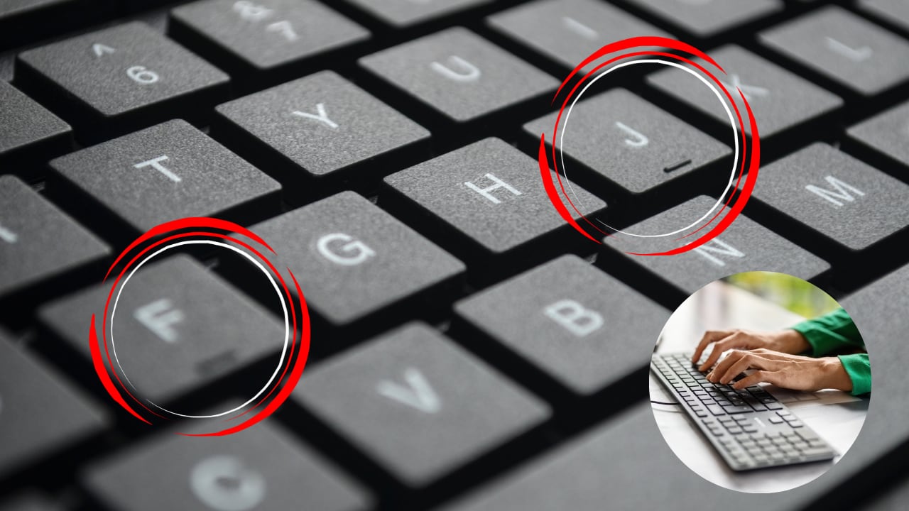 Ese pequeño relieve del teclado facilita escribir sin apartar la vista de la pantalla.
