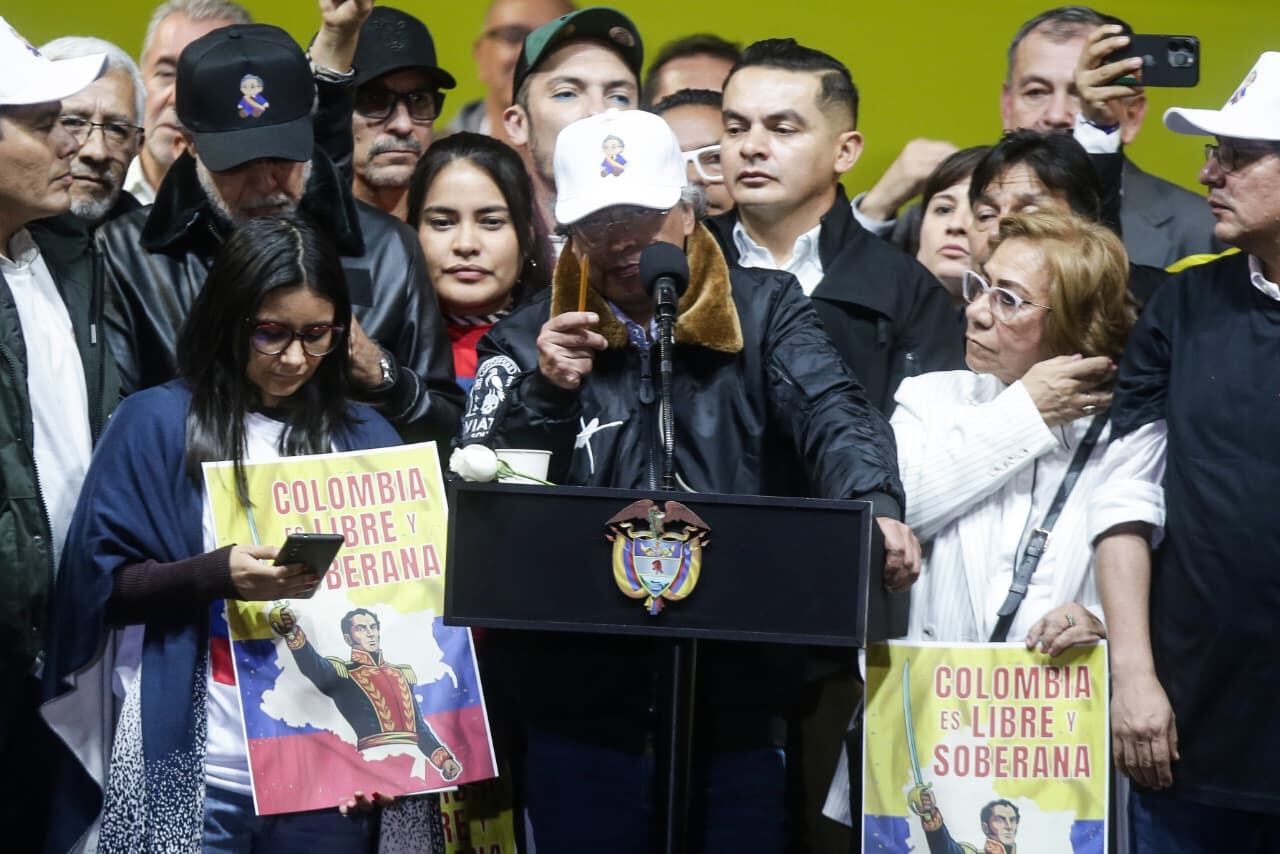 Presidente Gustavo Petro, desde la Plaza de Bolívar.