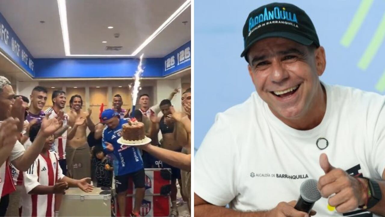 Junior celebró con euforia tras vencer a Alianza FC en Barranquilla. Alcalde Alex Char se vio feliz.