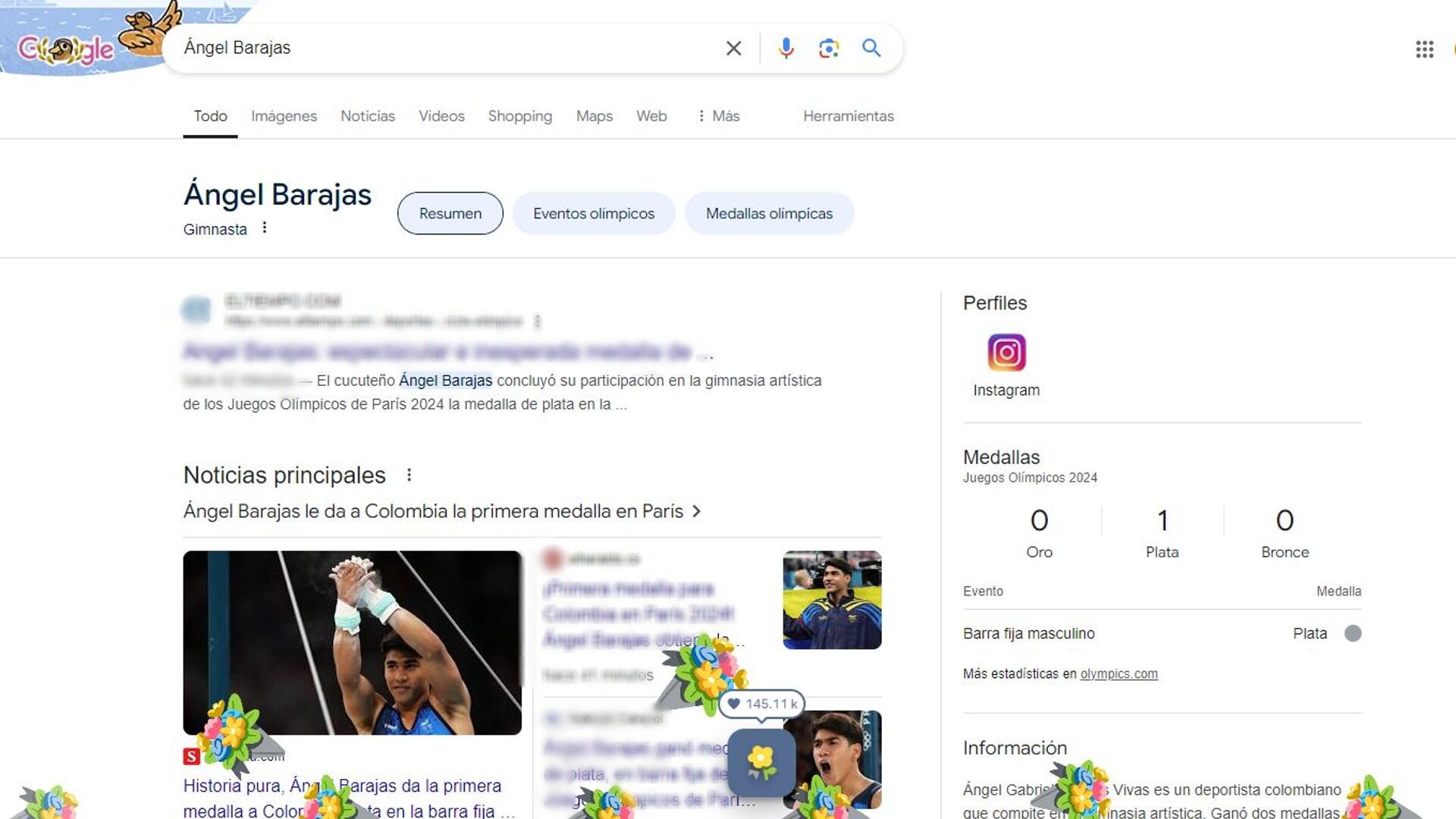 Google reconoce el logro del colombiano.