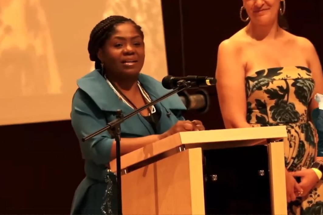 Francia Márquez durante el  Encuentro Internacional Juntas por la restauración de nuestra dignidad”, en conmemoración del Día Internacional de  las Mujeres y las Niñas Afrodescendientes.