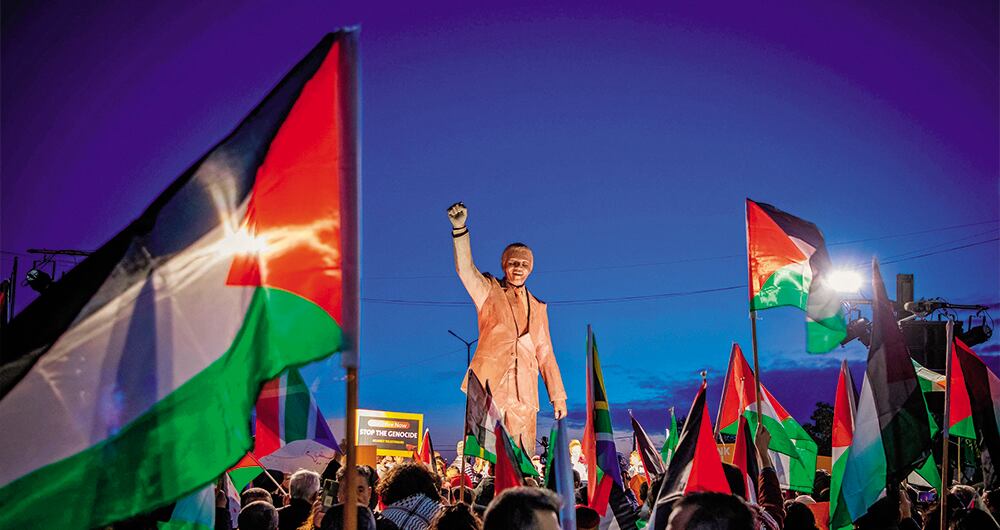 Muestras de apoyo a Palestina en Sudáfrica.