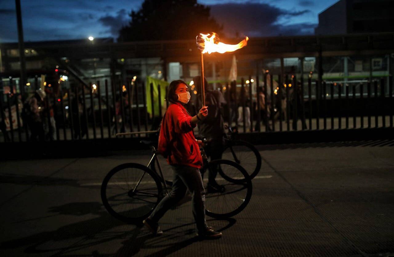 Marcha de las antorchas en Bogotá