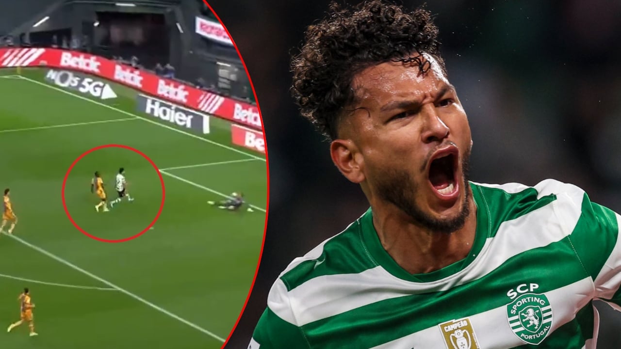 Momento del remate de Suárez contra Guimaraes.