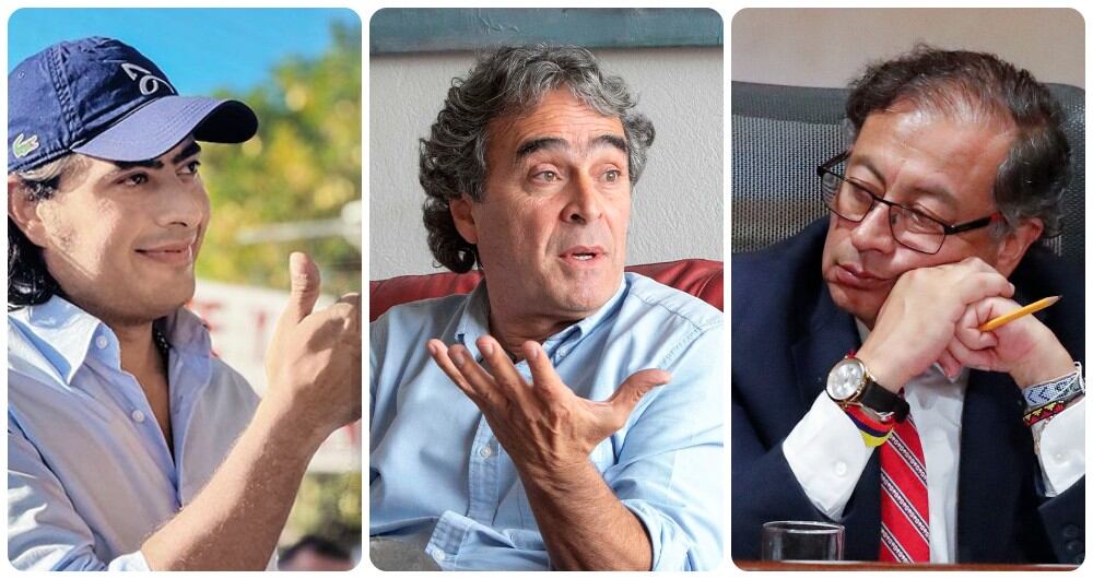Nicolás Petro, Sergio Fajardo y Gustavo Petro.