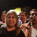 Alexandra Villavicencio, hermana del candidato presidencial Fernando Villavicencio, llega al hospital al que fue trasladado después de ser disparado a muerte en un acto de campaña en Quito, Ecuador, el miércoles 9 de agosto de 2023. (AP Foto/Juan Diego Montenegro)