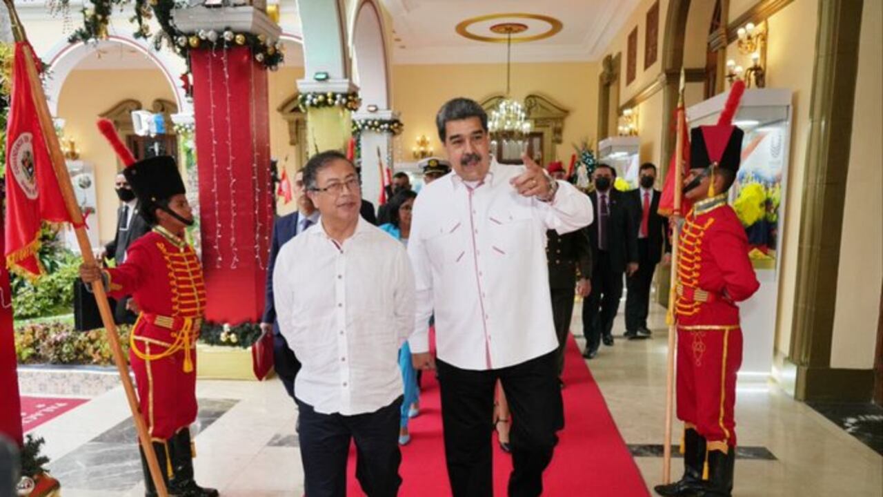 Presidente Gustavo Petro y Nicolás Maduro en Venezuela