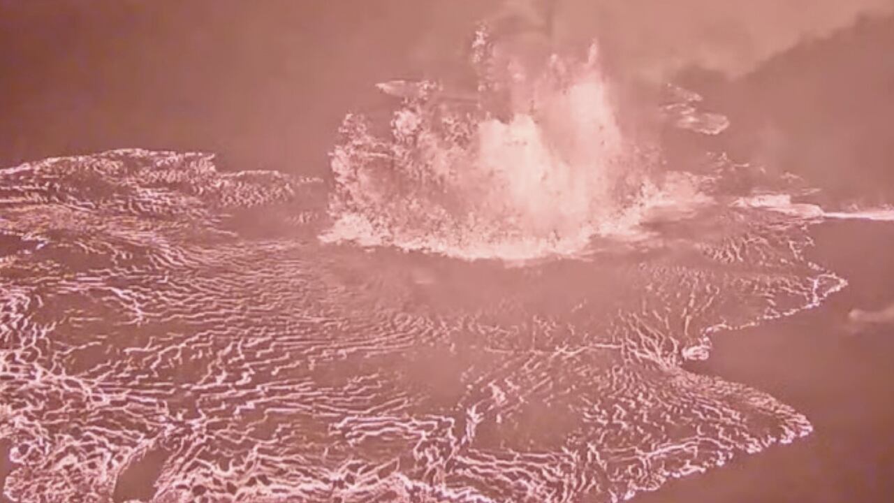 El Servicio Geológico de Estados Unidos registró el momento de la erupción