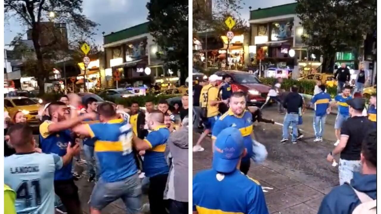 Hinchas de Boca Juniors Pelean en Manizales.