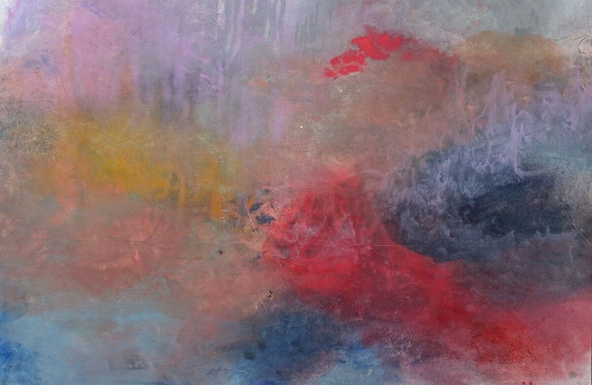 Luis Luna. Nacer. 140x170 cm. Óleo