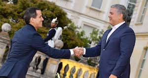 El diputado venezolano Juan Guaidó e Iván Duque, presidente de Colombia