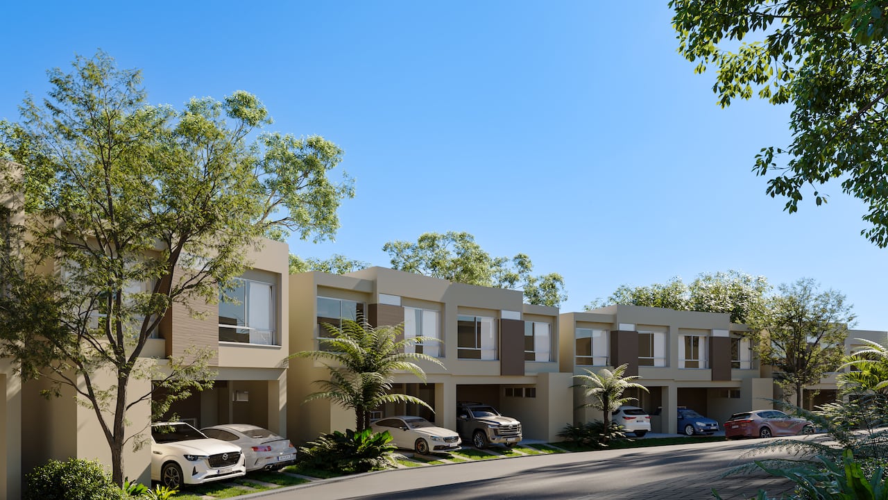 Las casas de Maranta Contree, que están disponibles en áreas de 125, 140 y 160 metros cuadrados, se integran a un urbanismo que prioriza la preservación ambiental.