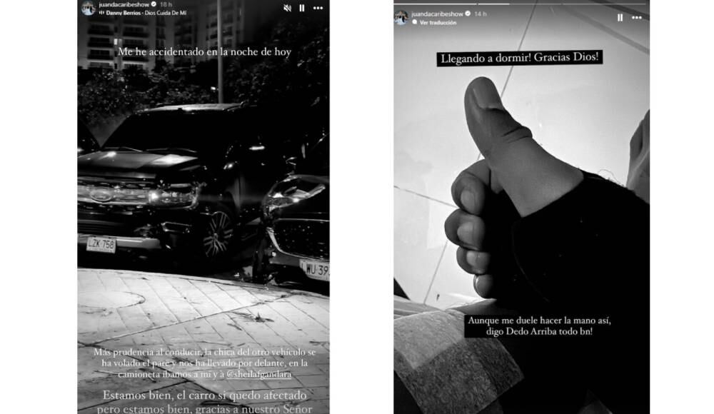 El comediante reveló que sufrió un accidente por imprudencia de una conductora.