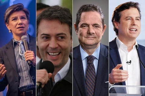 Claudia López, Daniel Quintero, Germán Vargas Lleras y Juan Manuel Galán.