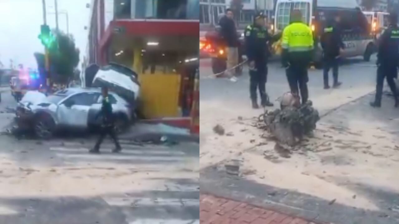El accidente en la calle 13 con carrera 43, en Bogotá.
