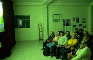 El evento incluyó una proyección del cortometraje 'Tinta Dulce', una exposición de los diferentes plantas tintóreas locales, objetos de cestería en rollo y fotografías en gran formato.
