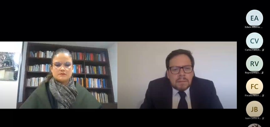 El exviceministro del Interior, Diego Cancino, en la audiencia de imputación de cargos.