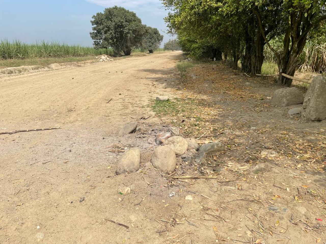 En este lugar fue dejado el artefacto explosivo.