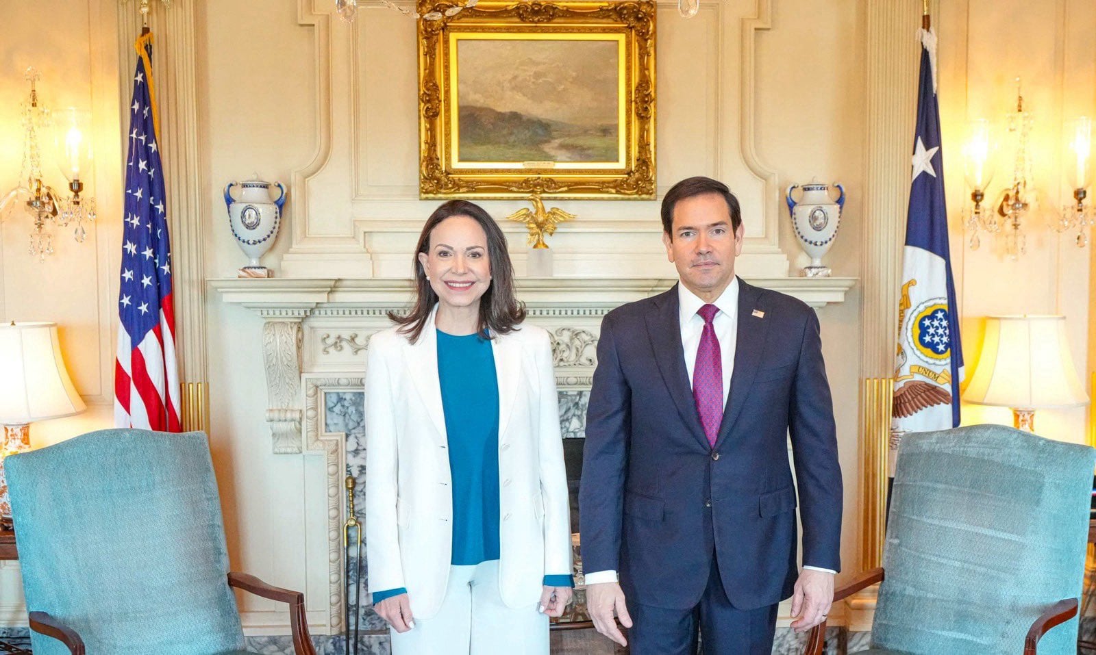 María Corina Machado y Marco Rubio