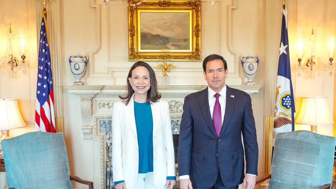 María Corina Machado y Marco Rubio.