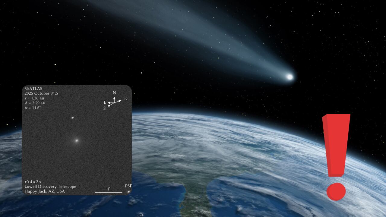 El misterioso cometa 3I/ATLAS sigue acercándose y su punto más próximo a la Tierra será el 19 de diciembre.