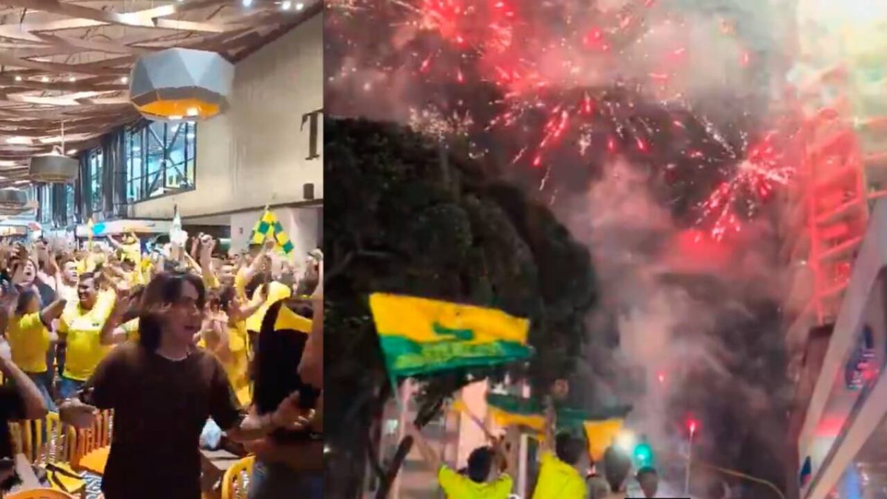 Hinchas celebran triunfo del Bucaramanga ante Santa Fe
