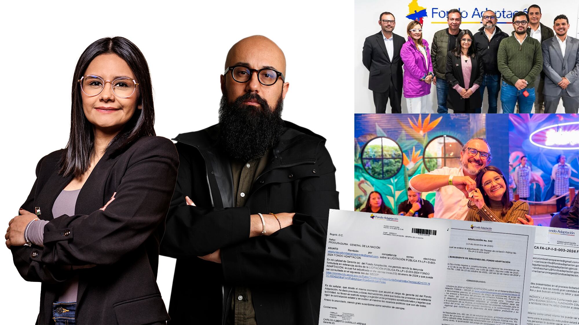Fondo de Adaptación: una entidad discreta pero poderosa que desata una guerra al interior del gobierno Petro. En la foto: Angie Rodríguez y Carlos Carrillo.
