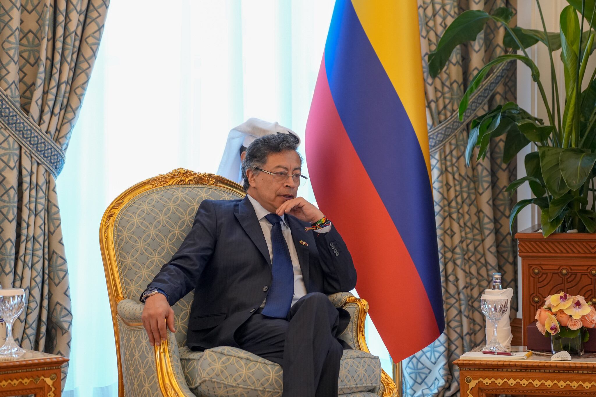 El presidente Gustavo Petro y el emir de Catar, Tamim bin Hamad Al Thani se reunieron en Doha.