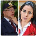 En la imagen el embajador Armando Benedetti, el presidente Gustavo Petro y la excongresista Aida Merlano.