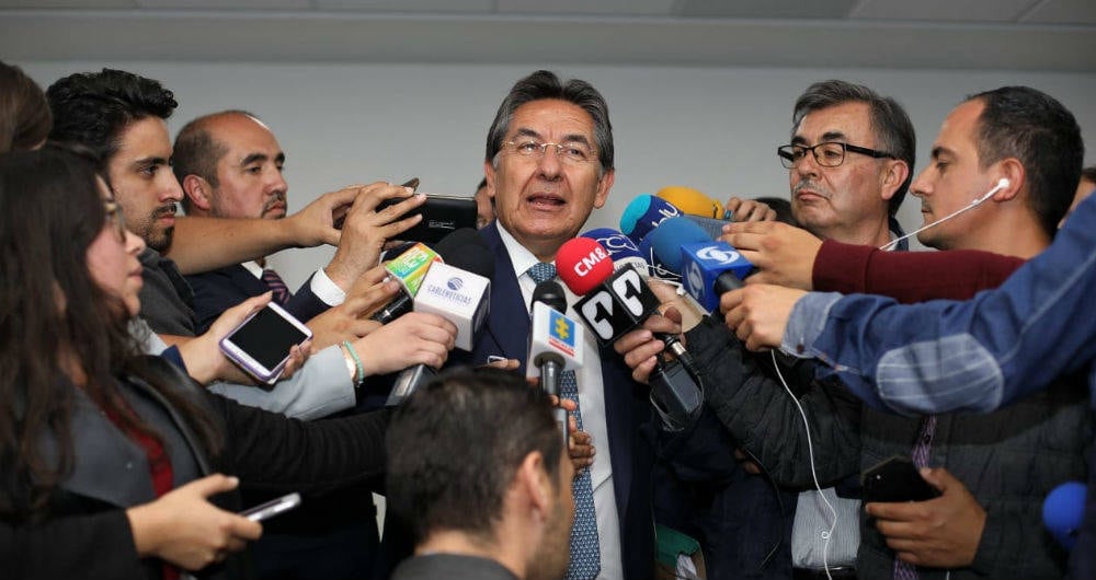 Rueda de prensa del fiscal general en caso Odebrecht
