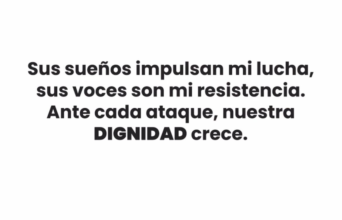 Mensaje de Francia Márquez en su cuenta de Instagram