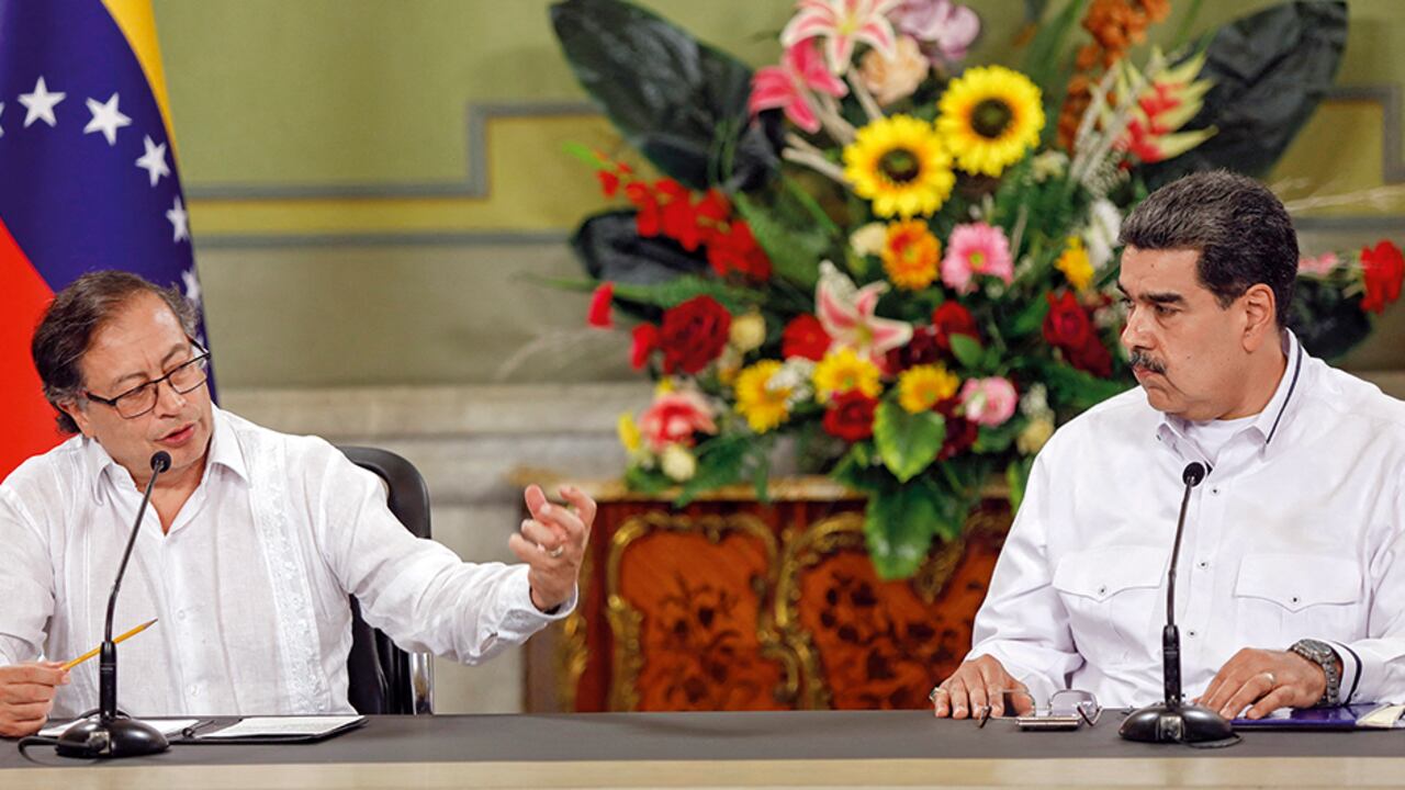 Presidente Gustavo Petro y Nicolás Maduro.