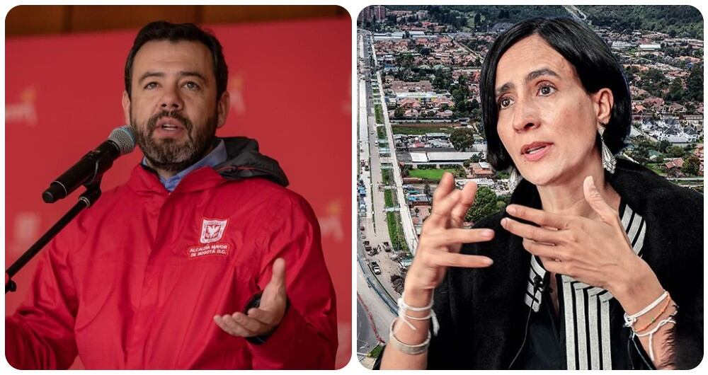 Alcalde de Bogotá, Carlos Fernando Galán, y la ministra de Ambiente, Susana Muhamad.