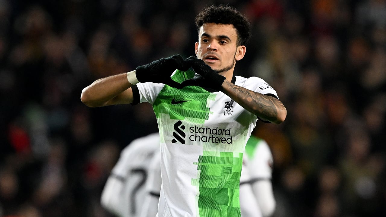 Luis Díaz celebró el cuarto gol del partido