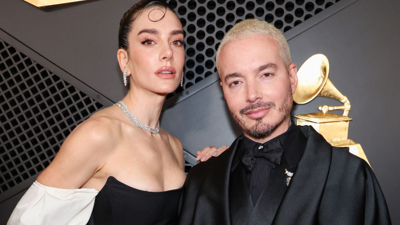 LOS ANGELES, CALIFORNIA - FEBRUARY 02: (L-R) Valentina Ferrer and J Balvin attend the 67th Annual GRAMMY Awards at Crypto.com Arena on February 02, 2025 in Los Angeles, California. (Photo by Matt Winkelmeyer/Getty Images for The Recording Academy)