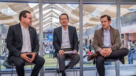 Didier Tavera, director de la FND; Yesid Lancheros, director de SEMANA, y Rodrigo Lara, ministro del Interior designado.