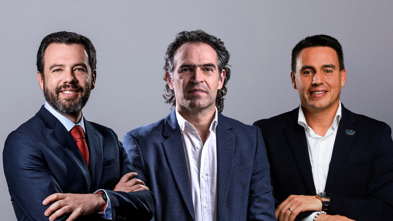 Carlos Fernando Galán., Federico Gutierrez. y Jorge Eduardo Rojas