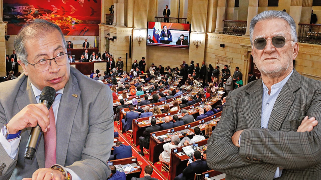 El superintendente de Servicios Públicos, Dagoberto Quiroga y el presidente Gustavo Petro.