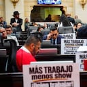 Protesta de representantes a la Cámara en el Congreso este 23 de septiembre.