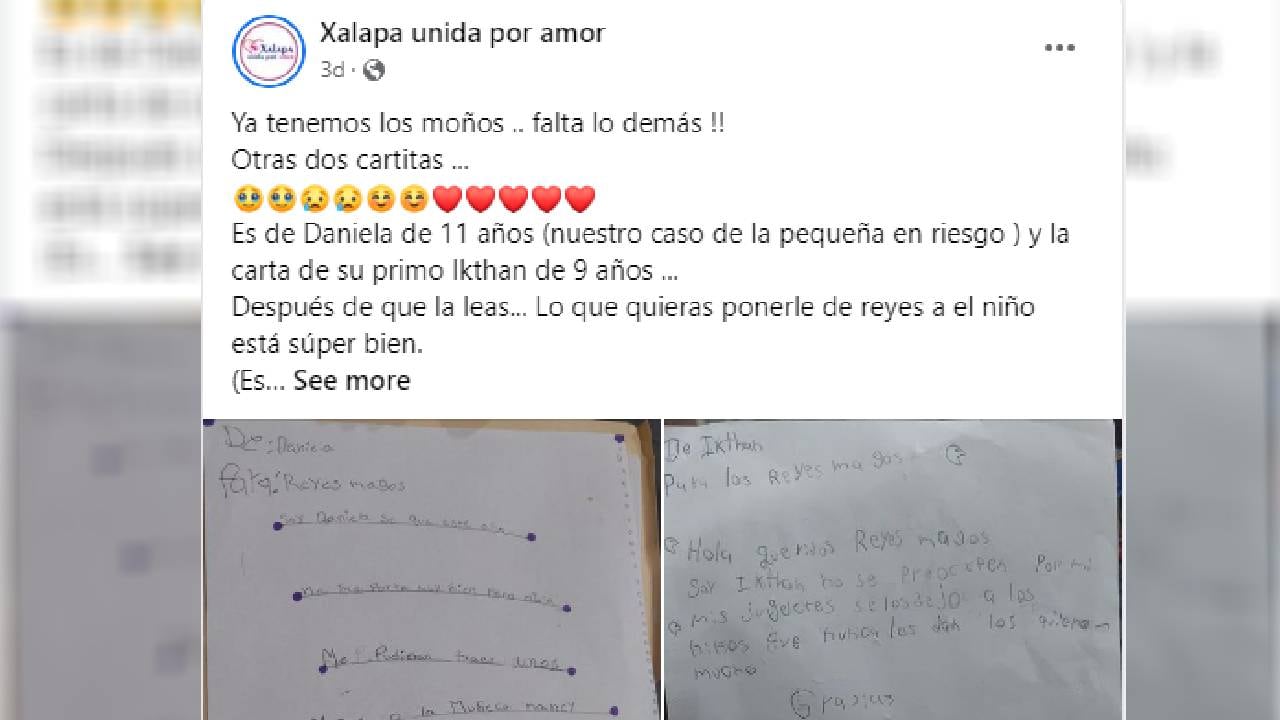 Varias cartas fueron divulgadas por la asociación en su cuenta de Facebook.