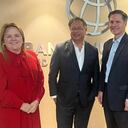 Gustavo Petro junto a Felipe Jaramillo, Peter Siegenthaler y Elizabeth Ann Marcano, del Banco Mundial.