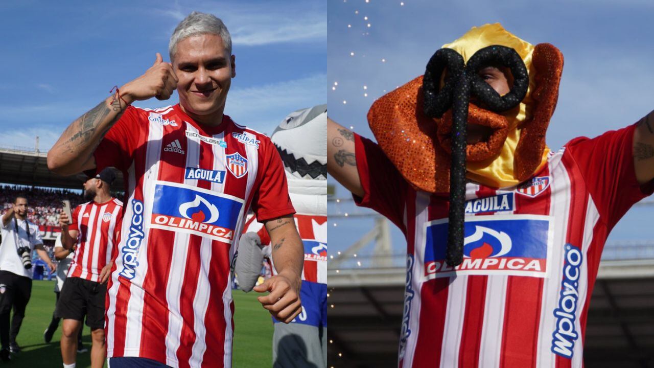 Juan Fernando Quintero en la presentación que se realizó en el estadio Metropolitano de Barranquilla a inicios del 2023.