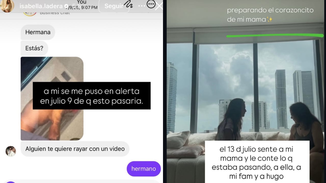 Isabella Ladera confesó haber sido alertada por su video íntimo.